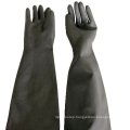 Durable protective gloves industrial black heavy duty latex chemical work gloves